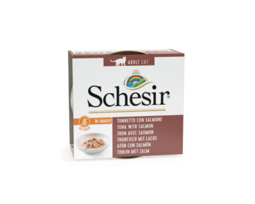 Schesir Llaunes Gat Tonyina amb Salmó en Salsa Natural 70 g Gelatina