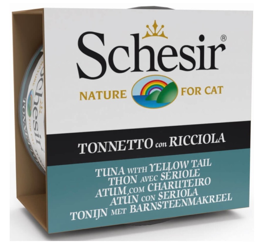 Schesir Llaunes Gat Tonyina amb Serviola 85 g Gelatina