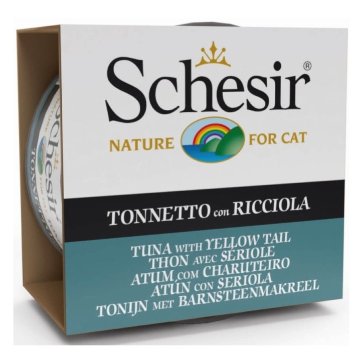 Schesir Llaunes Gat Tonyina amb Serviola 85 g Gelatina