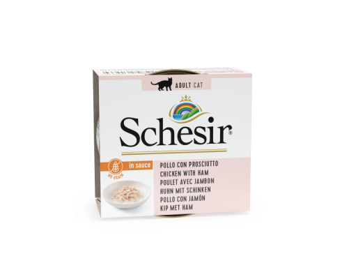 Schesir Llaunes Gat Pollastre amb Pernil en Salsa Natural 70 g Gelatina