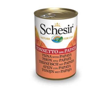 Schesir Llaunes Gat Tonyina amb Papaia 140 g