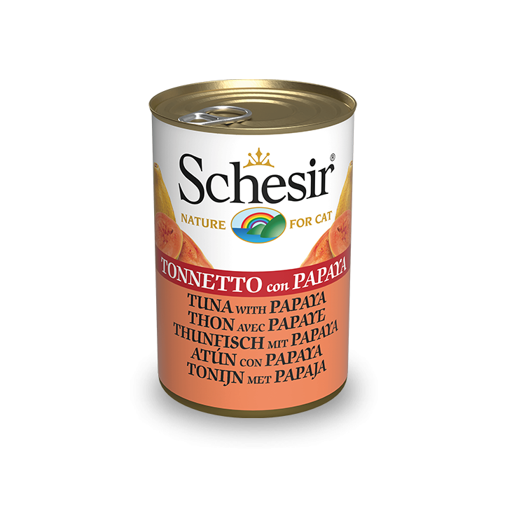 Schesir Llaunes Gat Tonyina amb Papaia 140 g