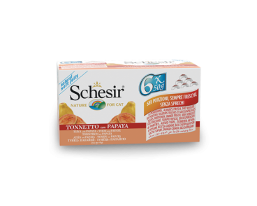 Schesir Llaunes Gat Tonyina amb Papaia 50 g