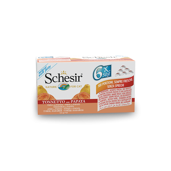 Schesir Llaunes Gat Tonyina amb Papaia 50 g
