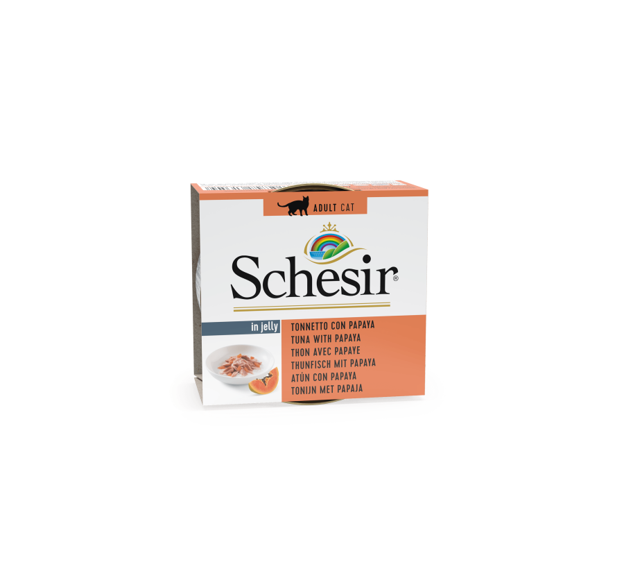 Schesir Llaunes Gat Tonyina amb Papaia 75 g