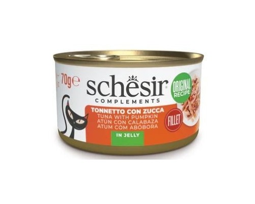 Schesir Llaunes Gat amb Gelatina Toñina amb Carbassa 70 Gr 12 Ud. 70 Gr