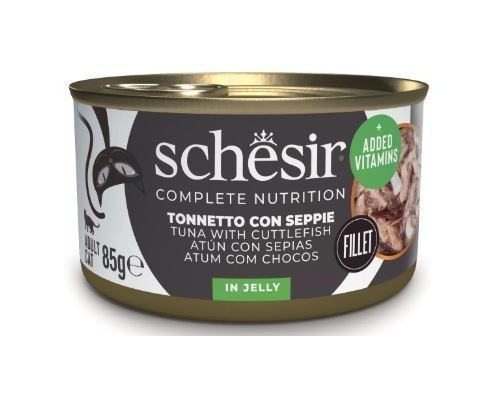 Schesir Llaunes Gat amb Gelatina Toñina amb Sípia  70 Gr 12 Ud. 70 Gr