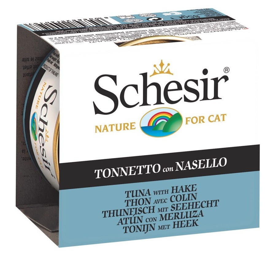 Schesir Llaunes Gat amb Gelatina Toñina amb Lluç 70 Gr 12 Ud. 70 Gr