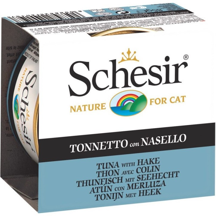 Schesir Llaunes Gat amb Gelatina Toñina amb Lluç 70 Gr 12 Ud. 70 Gr