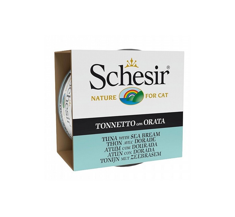 Schesir Llaunes Gat amb Gelatina De Toñina amb Dorada 85Gr