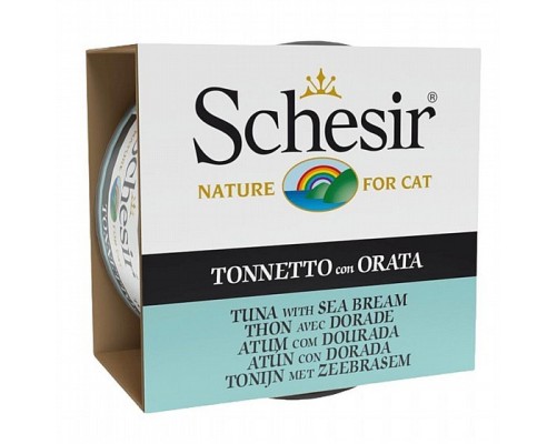 Schesir Llaunes Gat amb Gelatina De Toñina amb Dorada 85Gr