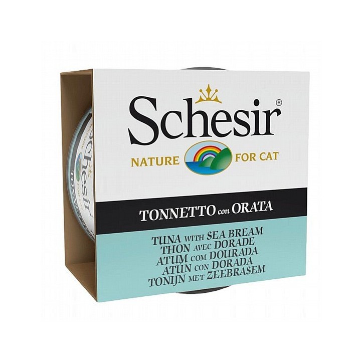 Schesir Llaunes Gat amb Gelatina De Toñina amb Dorada 85Gr
