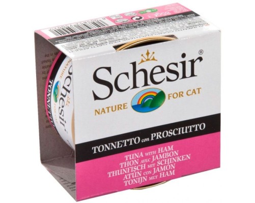 Schesir Llaunes Gat amb Gelatina De Toñina amb Pernil 85Gr