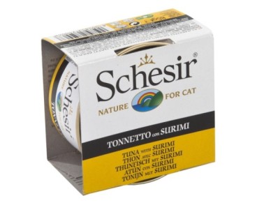 Schesir Llaunes Gat amb Gelatina De Toñina amb Surimi 85Gr