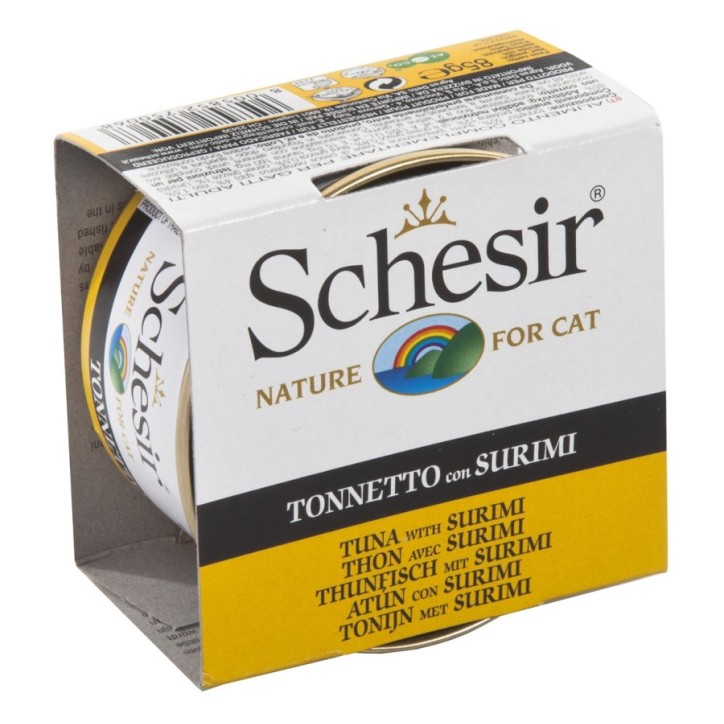 Schesir Llaunes Gat amb Gelatina De Toñina amb Surimi 85Gr