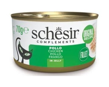 Schesir Llaunes Gat amb Gelatina Filtes de Pollastre 70 Gr 12 Ud. 70 Gr