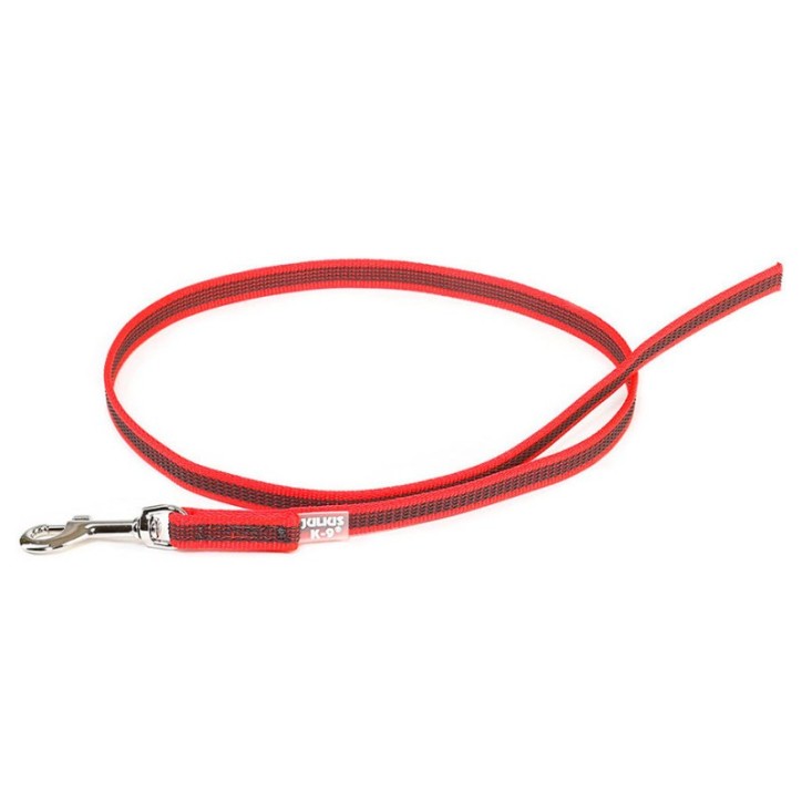 JULIUS Color & Gray - Super-grip leash - Vermell-Gris Width: 1/2" / 14mm |Lenght: 3ft / 1 m | 66lb/30 k