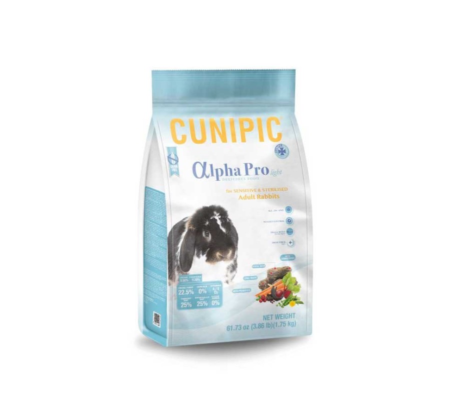 Cunipic Alpha Pro Light & Sterilized Adult Rabbits 1,750 Kg.