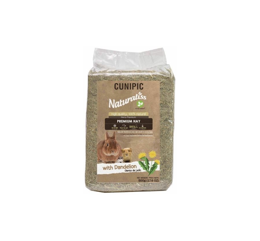 Cunipic Naturaliss heno con diente de león 500 gr