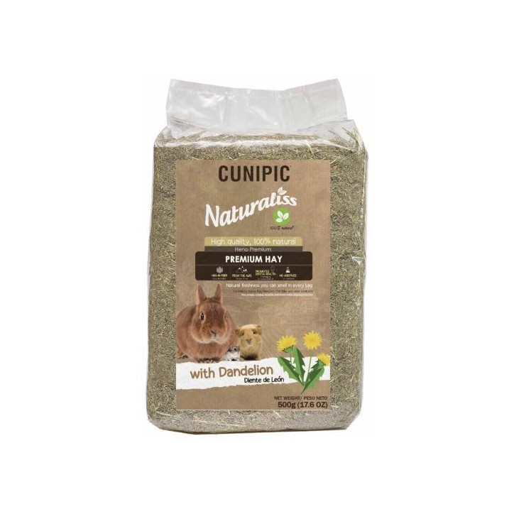 Cunipic Naturaliss heno con diente de león 500 gr