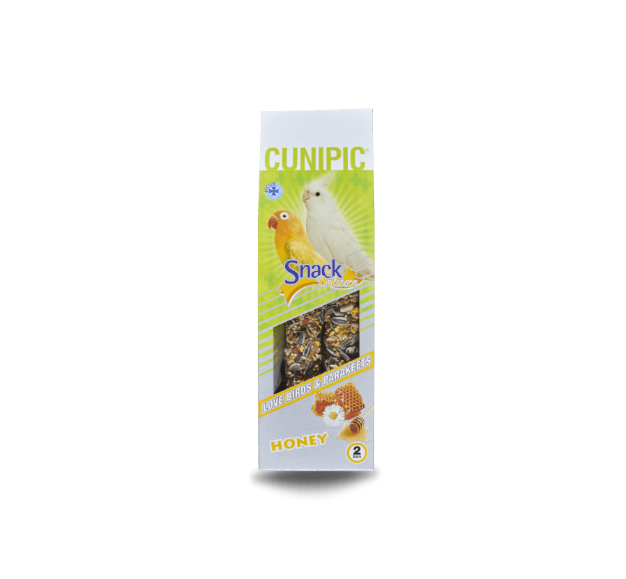 Cunipic Snack deluxe para ninfas y agapornies - miel, 90 g
