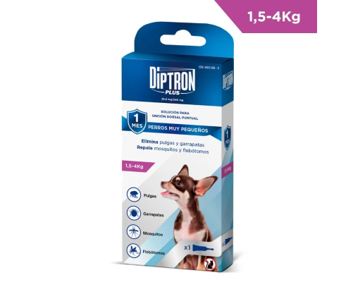 PIPETA FIPRONILO + PERMETRINA  PERRO MUY PEQUEÑO (1,5-4 KG)