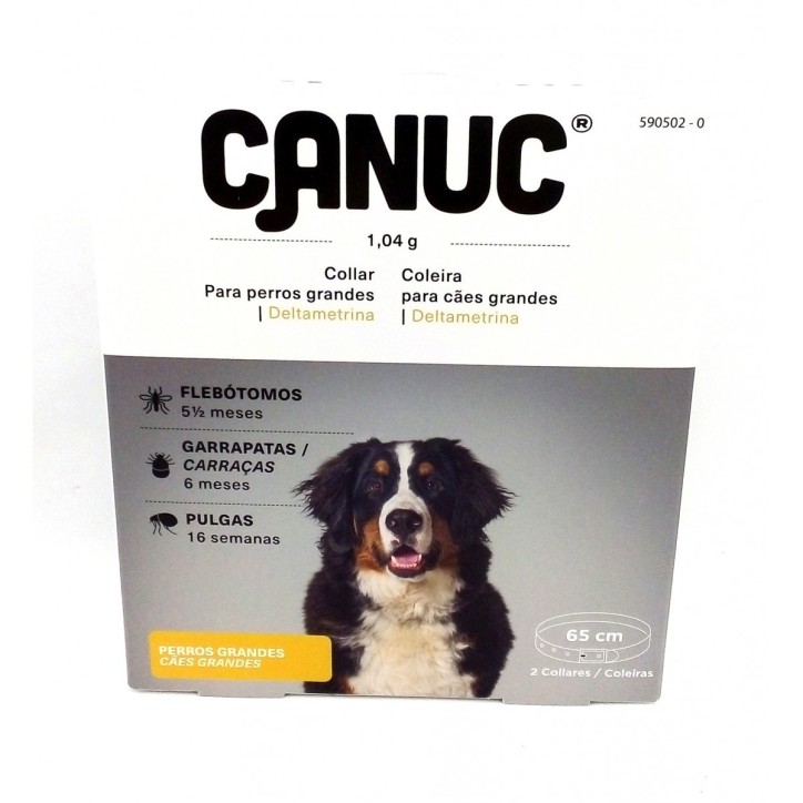 CANUC - COLLAR DELTAMETRINA 65CM - PERRO GRANDE - 2 UDS