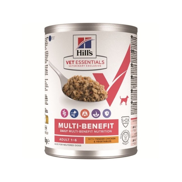Hill's Vet Essentials Canine Adult Multibenefit pollastre i verdures (llauna) 363g