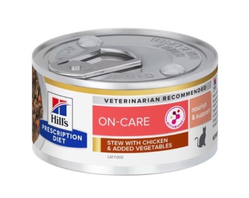 Hill's Prescription Diet Feline ON-Care estofat amb pollastre i verdures (llauna) 82g