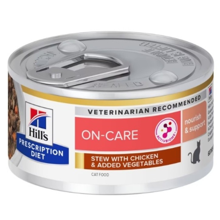Hill's Prescription Diet Feline ON-Care estofado con pollo y verduras 82g