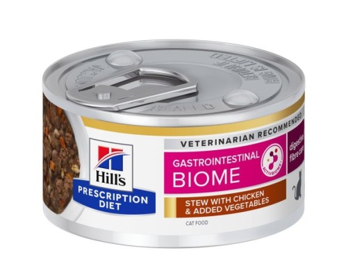 Hill's Prescription Diet Feline Gastrointestinal Biome estofat amb pollastre i verdures (llauna) 82g