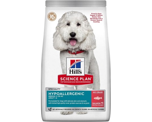 Hill's Science Plan Canine Adult Hypoallergenic Medium salmón y atún 2.5Kg
