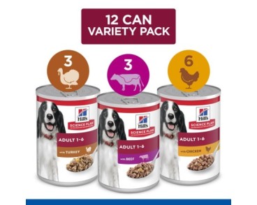 Hill's Science Plan Canine Adult Pollo, Pavo y Ternera 370g