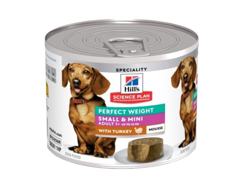 Hill's Science Plan Canine Adulto Mousse Small & Mini Perfect Weight Pavo 200g
