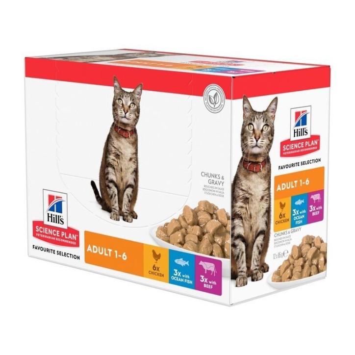 Hill's Science Plan Feline Adult Pollo, Pescado Azul y Ternera 85g