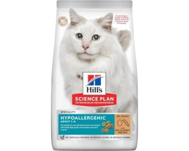 Hill's Science Plan Feline Adult Hypoallergenic Huevo e Insectos 1.5Kg