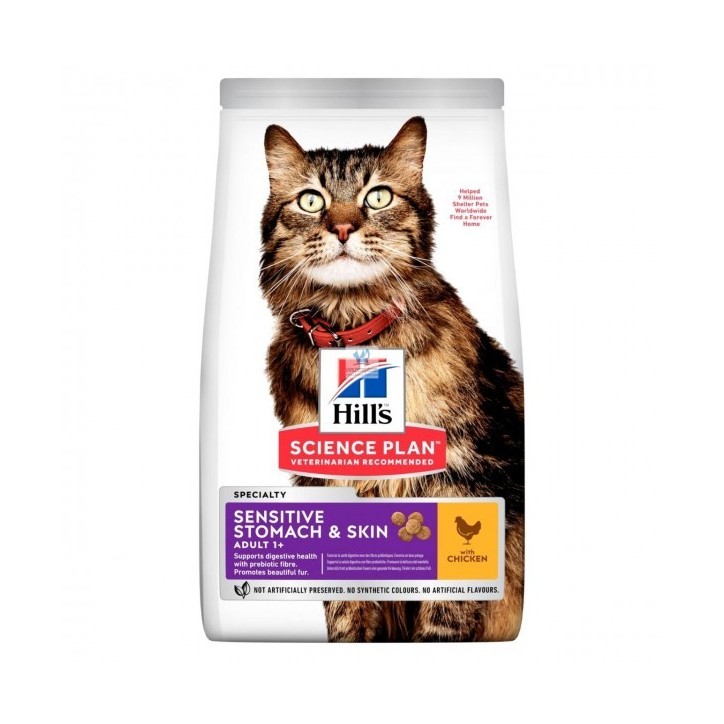 Hill's Science Plan Feline Adult Sensitive Stomach & Skin Pollo 1.5kg