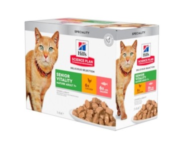 Hill's Science Plan Feline Senior Vitality Pollo y salmón 85g